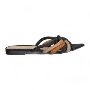 NEW LOVE RIO women's tracy flat sandal in black